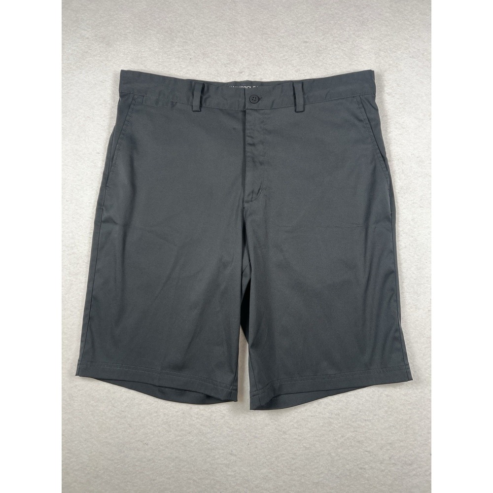Nike Golf Shorts Mens 34 Black Polyester Spandex Dri-FIT‎ Flat Front Performance
